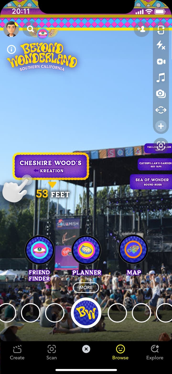 first frame of beyond wonderland lens