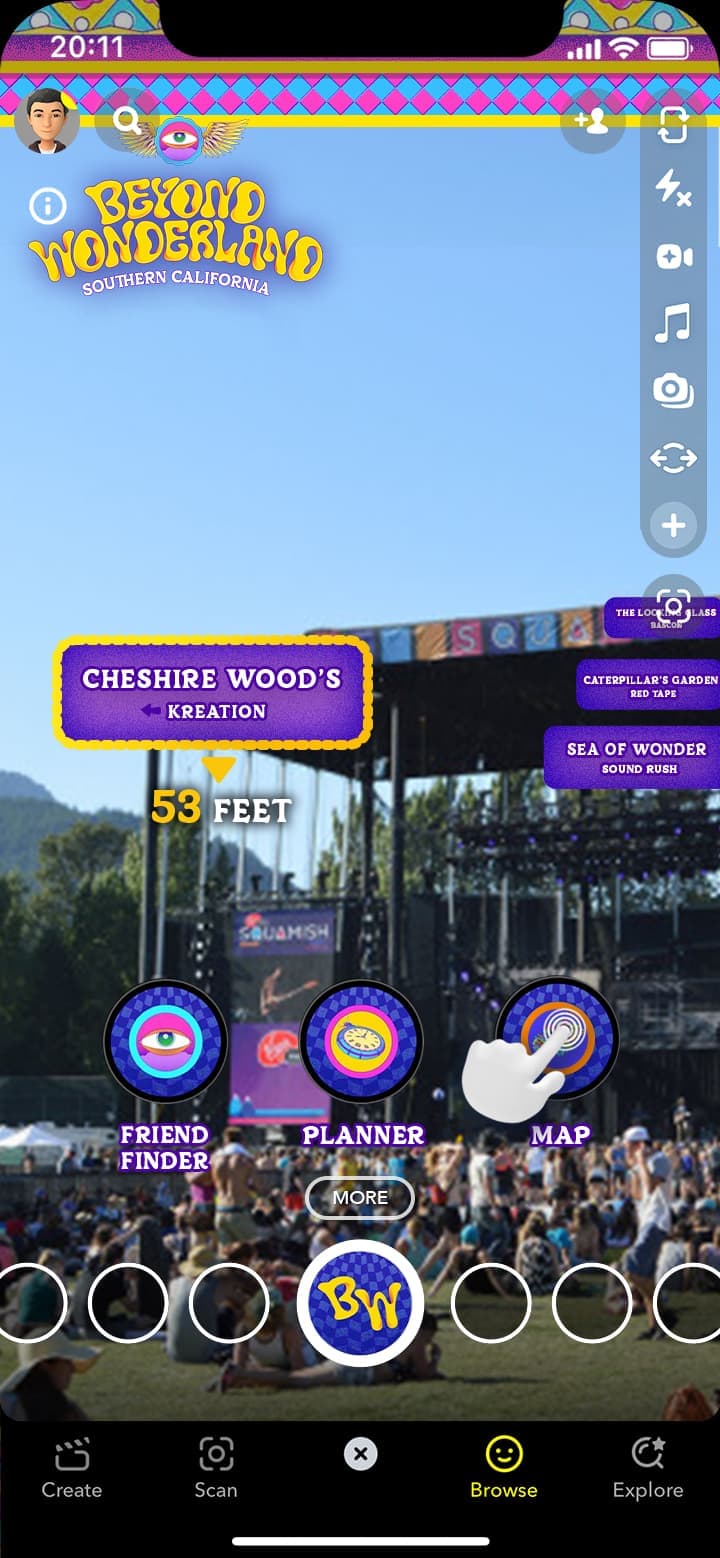 second frame of beyond wonderland lens