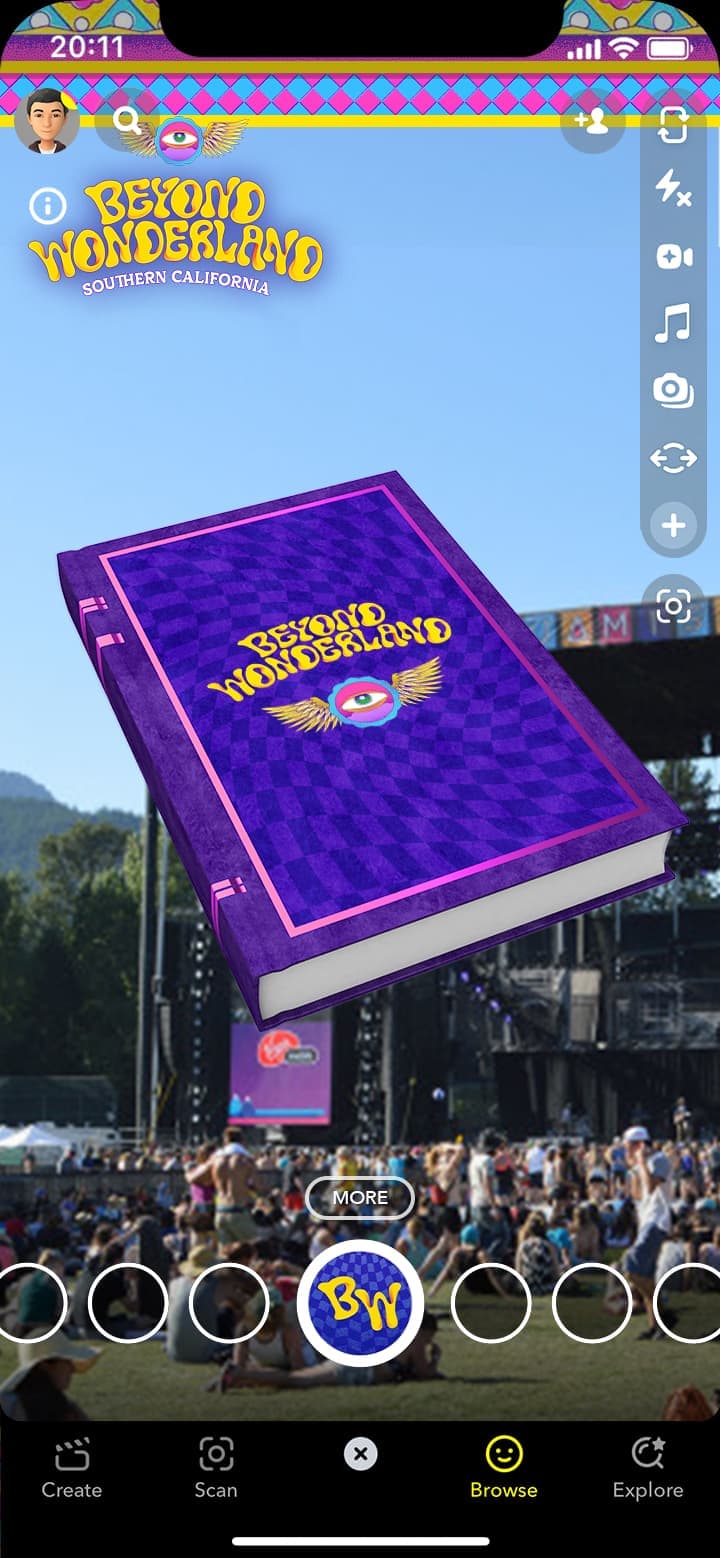 third frame of beyond wonderland lens