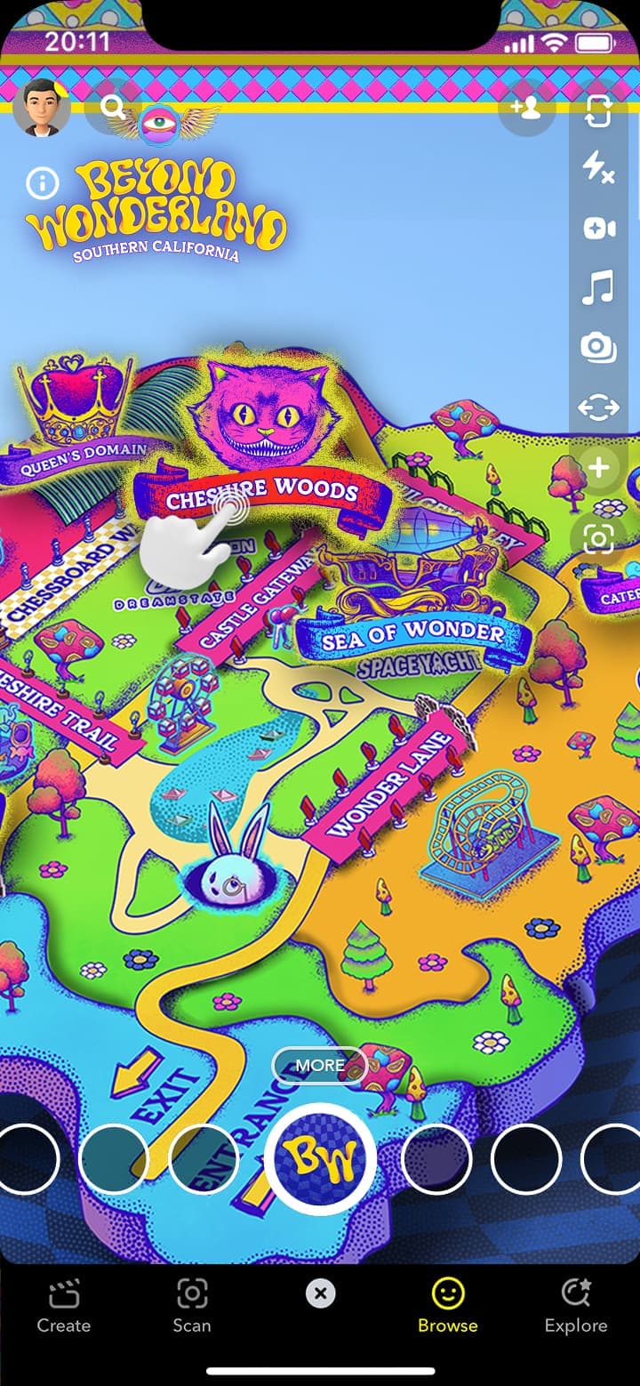 sixth frame of beyond wonderland lens