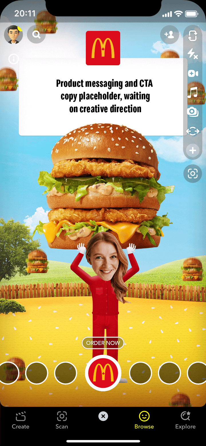 MCD CBM Game holding big burger end 6