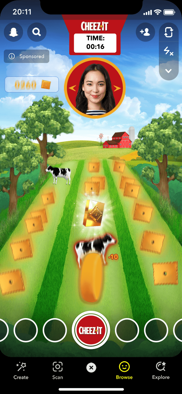 cheez it game rolling