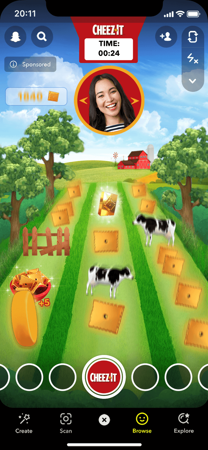 cheez it game rolling