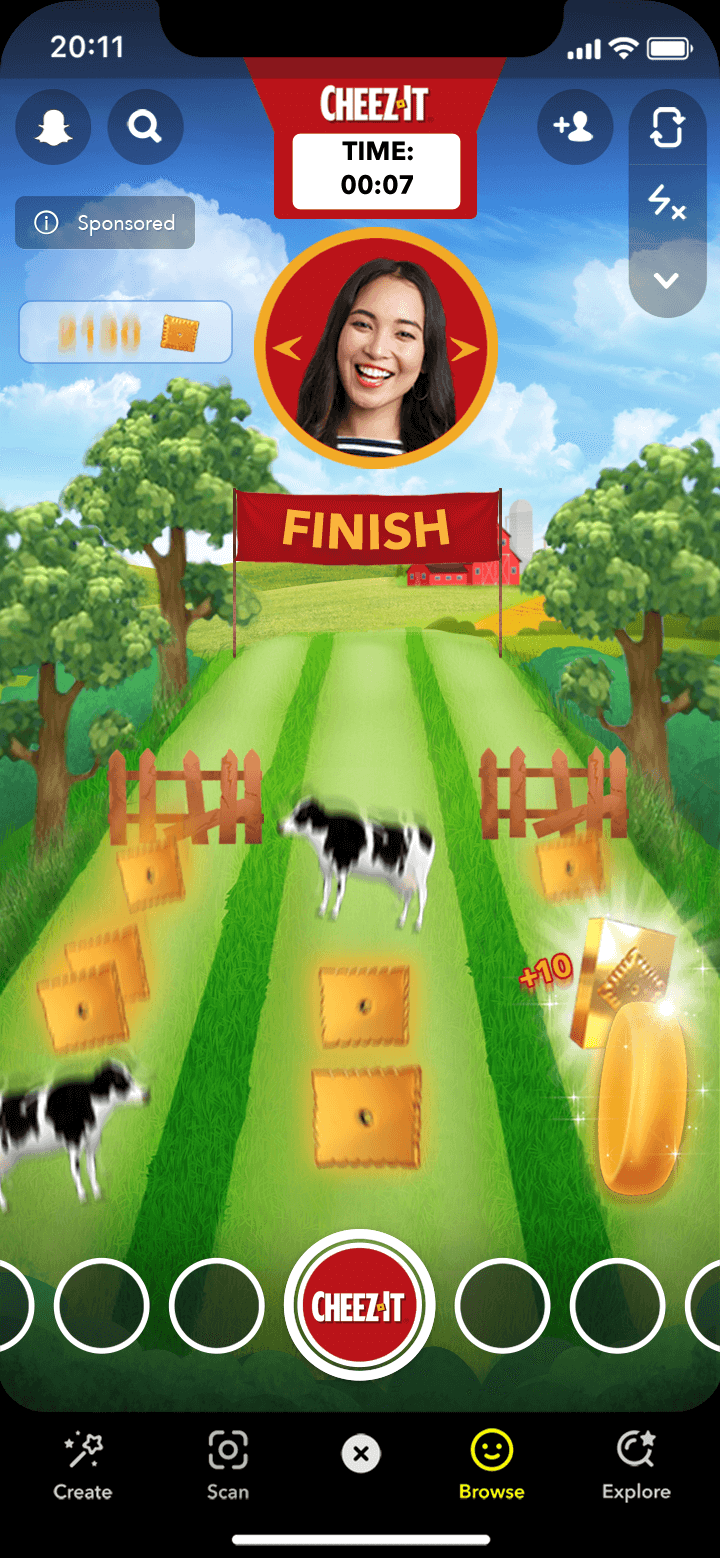 cheez it game rolling