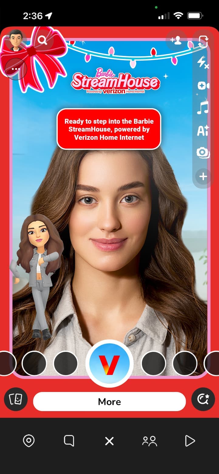 verizon fios barbie selfie frame 1