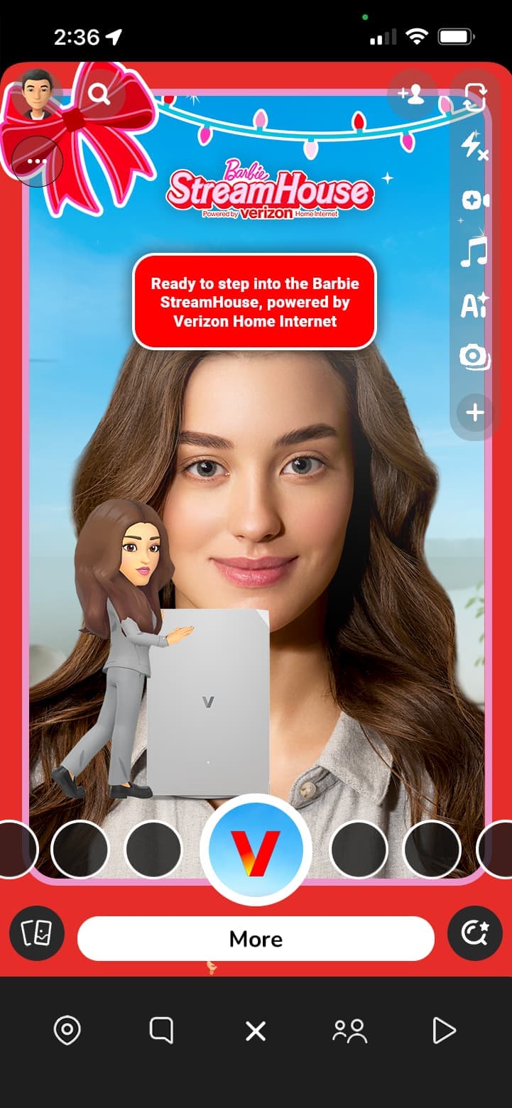verizon fios barbie selfie frame 2
